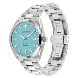 Movado Heritage Series Datron Automatic 40mm Light Blue DIal Steel Watch 3650175