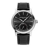 Frederique Constant FC-706B3H6 Manufacture Classic Date Black Dial Black Leather Watch