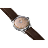 ORIENT RA-AC0M15Y30B BAMBINO VERSION 7 BEIGE DIAL BROWN LEATHER WATCH