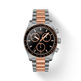 TISSOT PR516 T1494172205101 QUARTZ CHRONOGRAPH ROSE GOLD ACCENT WATCH
