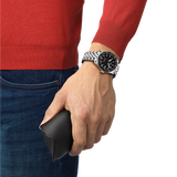 TISSOT PR516 POWERMATIC 80 38mm BLACK DIAL STEEL WATCH T1494071105100