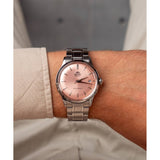 ORIENT RA-AC0M11Y30B BAMBINO VERSION 7 PEACH DIAL STEEL WATCH