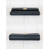 Chanel X25040711 Leboy Caviar Skin Black Long Wallet Made In 2018 (Very Good Condition)