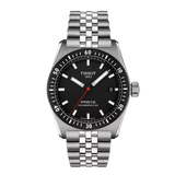 TISSOT PR516 POWERMATIC 80 38mm BLACK DIAL STEEL WATCH T1494071105100