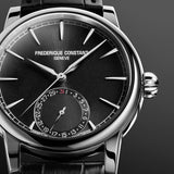 Frederique Constant FC-706B3H6 Manufacture Classic Date Black Dial Black Leather Watch