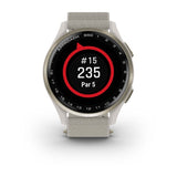 GARMIN APPROACH S50 GM-010-03010-41 ADVANCED GPS IVORY COMFORT FIT NYLON BAND SMART WATCH