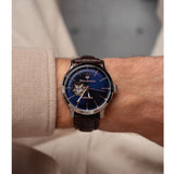 MASERATI EPOCA R8821118010 OPEN HEART BLUE DIAL LEATHER STRAP WATCH