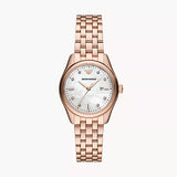 EMPORIO ARMANI AR11615 THREE-HAND DATE ROSE GOLD STAINLESS STEEL WATCH