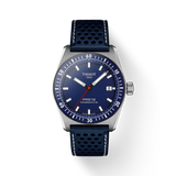 TISSOT PR516 POWERMATIC 80 T1494071604100 38mm BLUE DIAL LEATHER STRAP WATCH