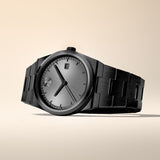 Movado Bold Quest 40mm Gunmetal Sunray Dial Black Link Strap Watch 3601224