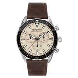 Movado Heritage Series Calendoplan S 42mm Sand Dial Brown Cognac Leather Strap Watch 3650205