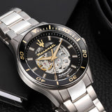MASERATI SFIDA R8823140014 AUTO BLACK DIAL STEEL WATCH