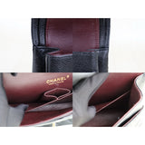 Chanel S25032101 Caviar Skin Matrasse Double Flap 25 Shoulder Bag Black Made In 2010-2011  (Very Good Condition)