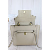 Celine B25041506 Leather Calf Belt Nano Beige Handbag (Very Good Condition)