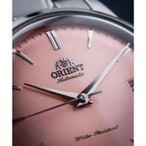 ORIENT RA-AC0M11Y30B BAMBINO VERSION 7 PEACH DIAL STEEL WATCH