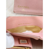 Chanel S25032620 Caviar Skin Calf Leather Wallet Pink (Good Condition)