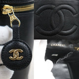 Chanel 25041010 Caviar Skin Vanity Handbag Made In 1996～1997 (Good Condition)
