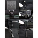 Chanel 25042418 Coco Mark Sports Line Canvas Shoulder Bag Black Made In 2003～2004 (Good Condition)