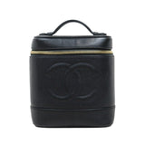 Chanel 25041010 Caviar Skin Vanity Handbag Made In 1996～1997 (Good Condition)