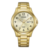 CITIZEN BF2028-83P QUARTZ MEN'S GOLD STEEL WATCH