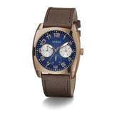 GUESS GW0792G4 BLUE DIAL MULTI-FUNCTION BROWN COFFEE WATCH