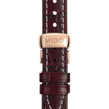 Mido Bronson Brown Leather Strap Women Watch M76002218