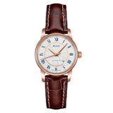 Mido Bronson Brown Leather Strap Women Watch M76002218