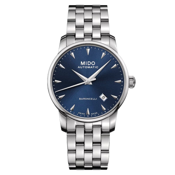 Mido Baroncelli Silver Stainless Steel Strap Women Watch M86004151