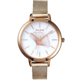 Oui & Me White Dial Rose Gold Milanese Strap Women Watch ME010042
