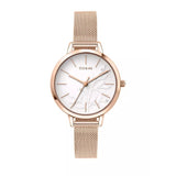 Oui & Me White Dial Rose Gold Milanese Strap Women Watch ME010134