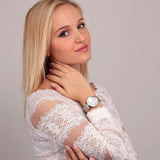 Oui & Me Floral Dial Silver Milanese Strap Women Watch ME010253