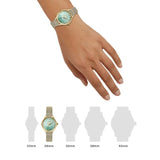 Oui & Me Green Dial Gold Milanese Strap Women Watch ME010273