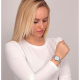 Oui & Me Blue Dial Silver Stainless Steel Strap Women Watch ME010281