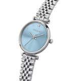 Oui & Me Blue Dial Silver Stainless Steel Strap Women Watch ME010293
