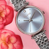Oui & Me Blue Dial Silver Stainless Steel Strap Women Watch ME010293