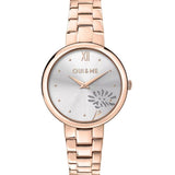 Oui & Me Silver Dial Rose Gold Stainless Steel Strap Women Watch ME010321