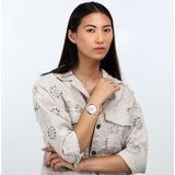 Oui & Me Silver Dial Rose Gold Stainless Steel Strap Women Watch ME010321