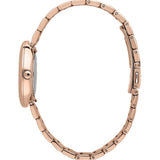 Oui & Me Black Dial Rose Gold Stainless Steel Strap Women Watch ME010322