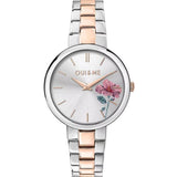 Oui & Me Silver Dial Two-Tone Stainless Steel Strap Women Watch ME010323