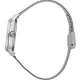 Oui & Me Pink Floral Dial Silver Milanese Strap Women Watch ME010376