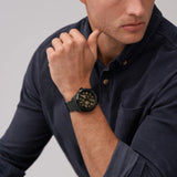 Fossil Bronson Black Stainless Steel Strap Men Watch ME3256