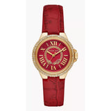 Michael Kors Camille Red Dial Leather Strap Women Watch MK4750