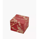 Michael Kors Camille Red Dial Leather Strap Women Watch MK4750