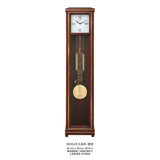 Mapple Leaf Lucerne Slimline 3-Rod Grandfather Clock – Stylish Grey / Chestnut Brown Model 6605