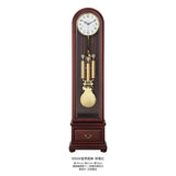 Mapple Leaf Oxford Arch 12-Rod Grandfather Clock – Bitter Chocolate / Rubus Red Model 6806