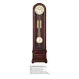 Mapple Leaf Oxford Arch 3-Rod Grandfather Clock – Bitter Chocolate / Rubus Red Model 6806