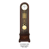 Mapple Leaf Oxford Arch 8-Rod Grandfather Clock – Bitter Chocolate / Rubus Red Model 6806