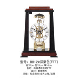 Mapple Leaf Horologist Skeleton Mechanical Table Clock – Dark Brown Model 8012#