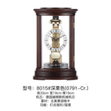 Mapple Leaf Heritage Skeleton Mechanical Table Clock – Dark Brown Model 8015#