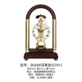 Mapple Leaf Arcadia Hermle Mechanical Table Clock – Mahogany Brown Model 8026#